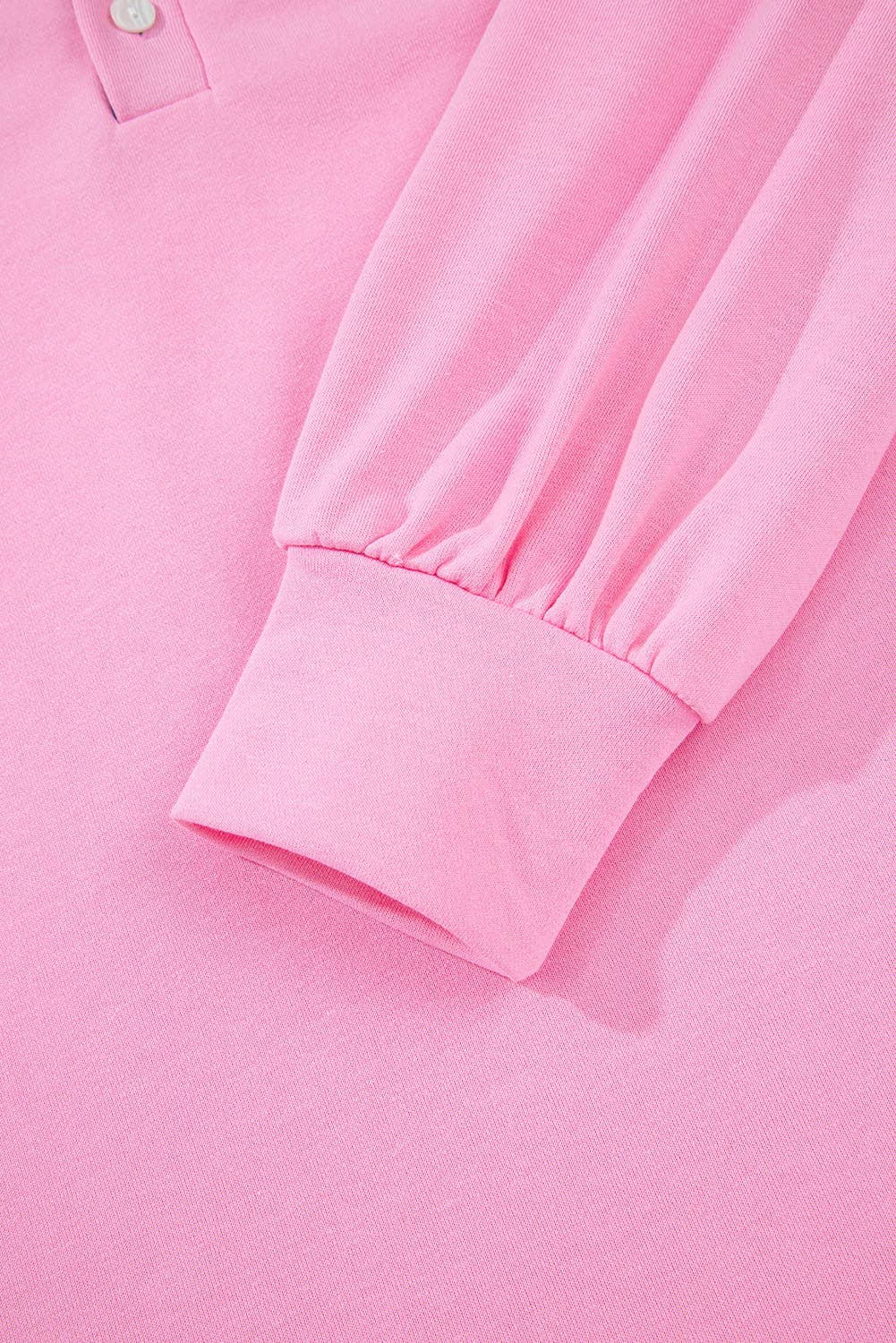 Preppy Buttoned Collar Puff Sleeve Blouse