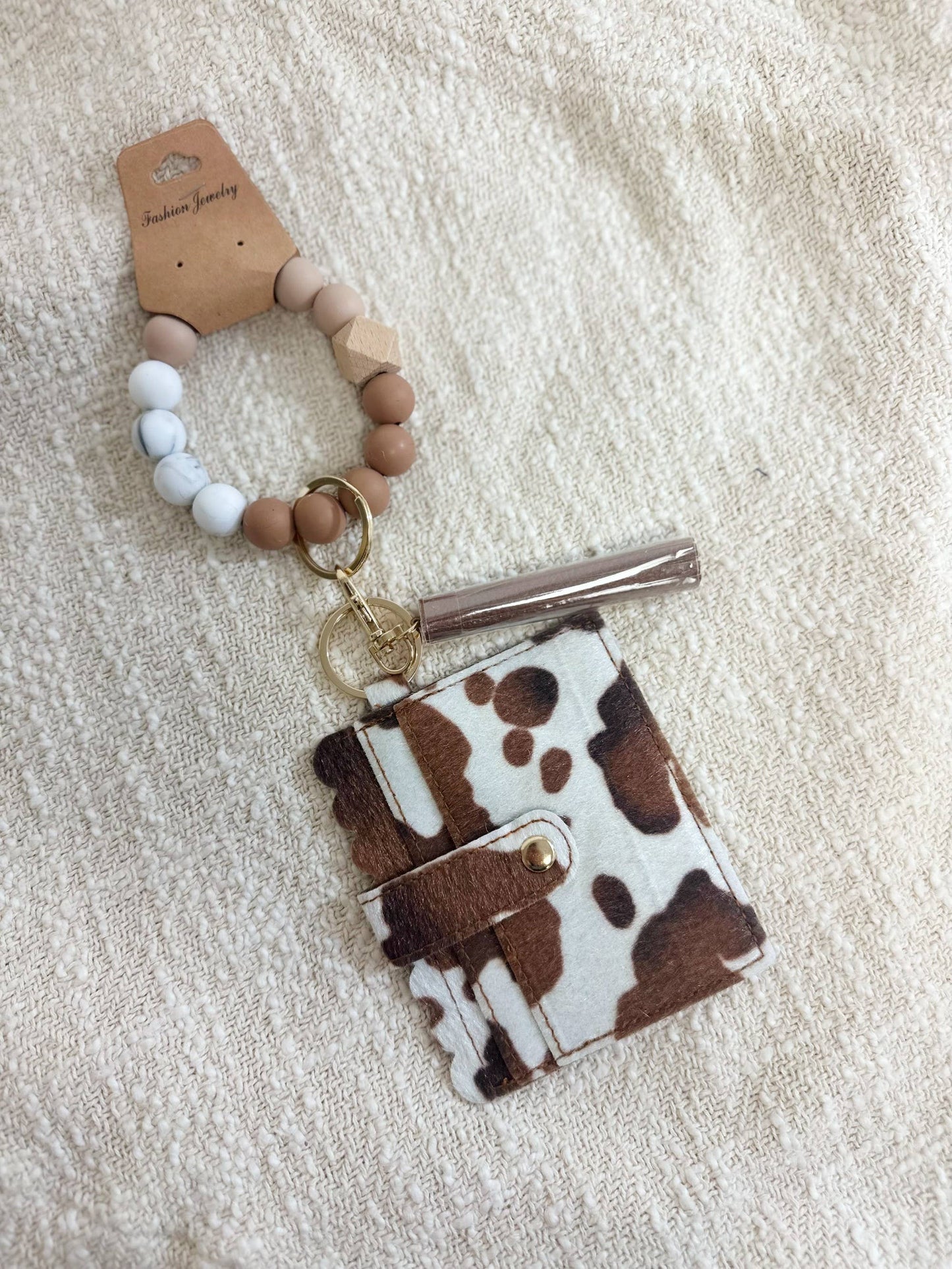 Wristlet ID Holder With Tassel | Beaded Wristlet
