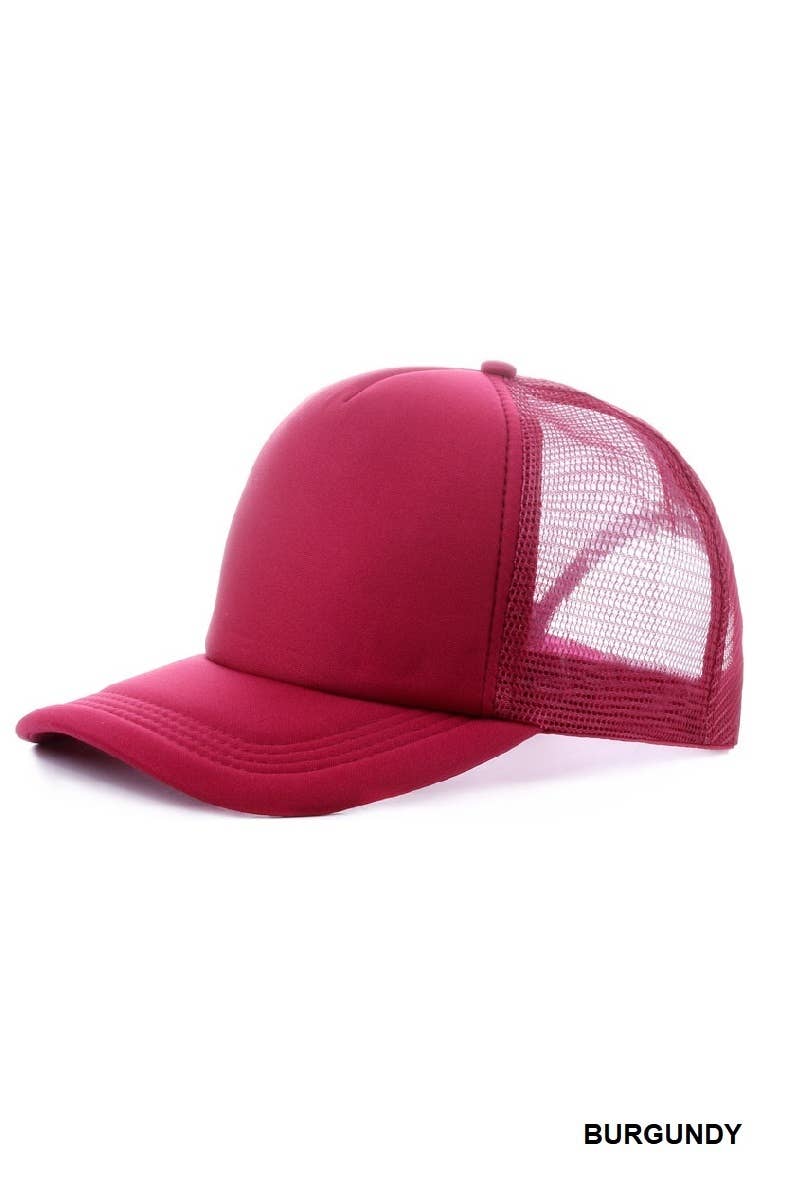 Trucker Cap With Mesh Back - Classic Design, Adjustable Snap, Breathable
