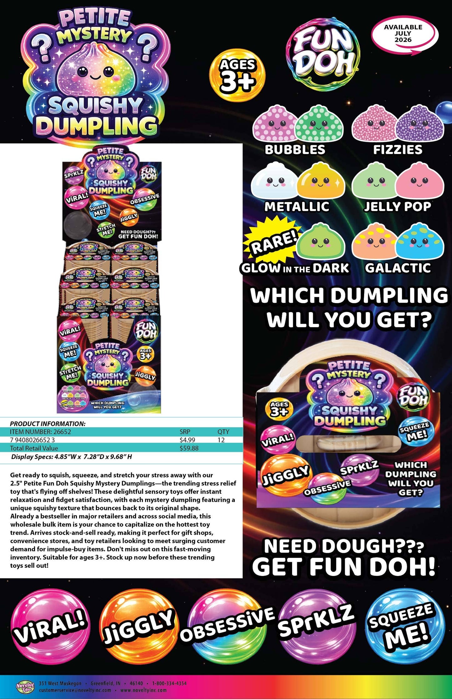 Tiny Dumpling, Big Mood: FunDoh Squishy Mystery Toy 2.5 Inch