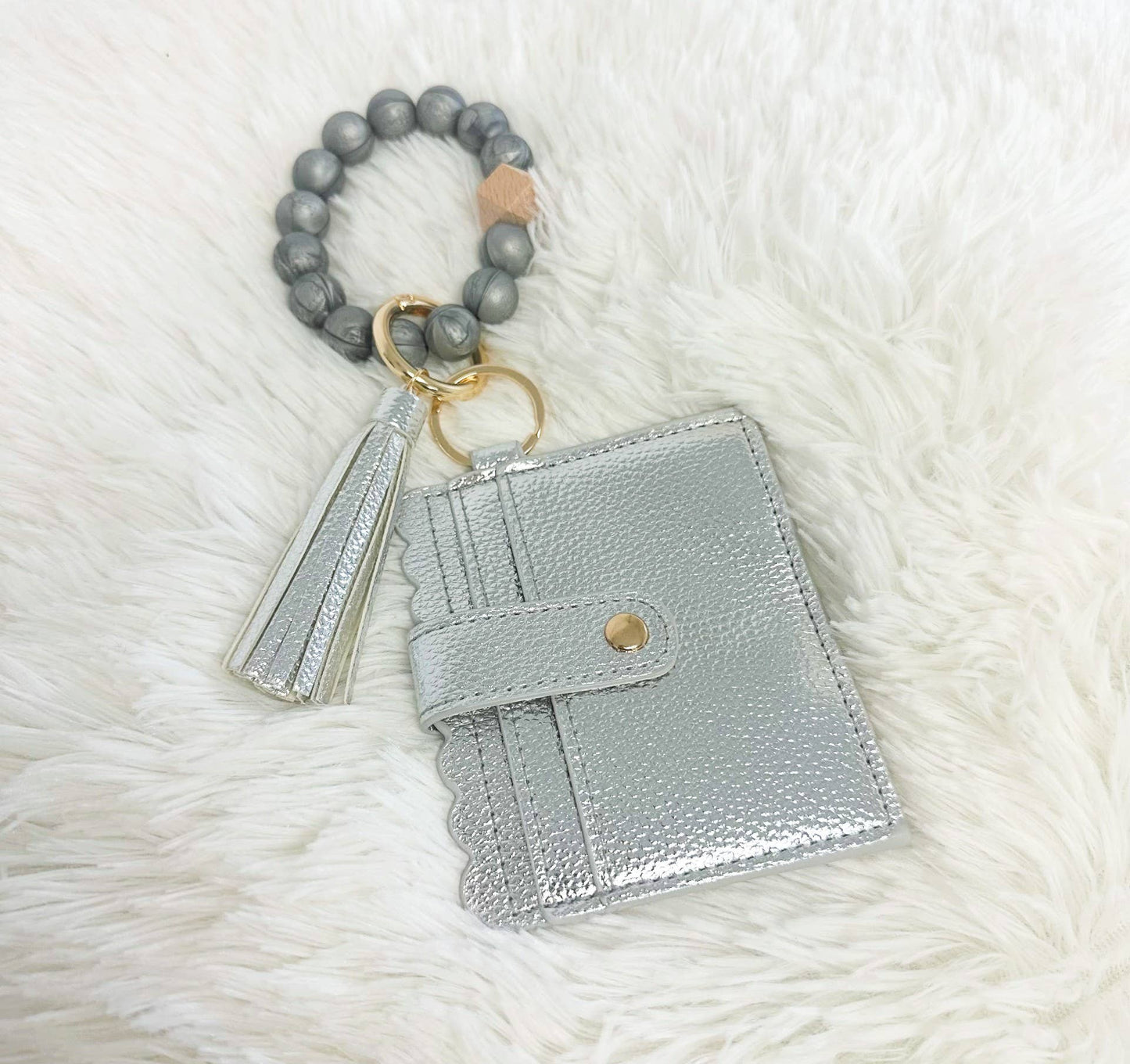 Wristlet ID Holder With Tassel | Beaded Wristlet