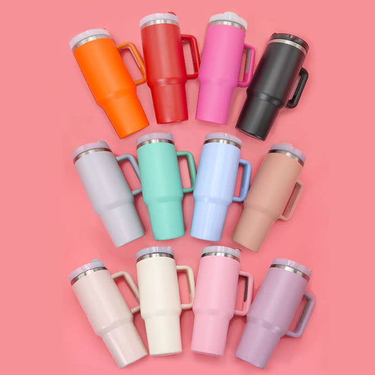 Stainless Steel Tumbler 40 Oz Solid, Double Wall Vacuum, Gift For Her