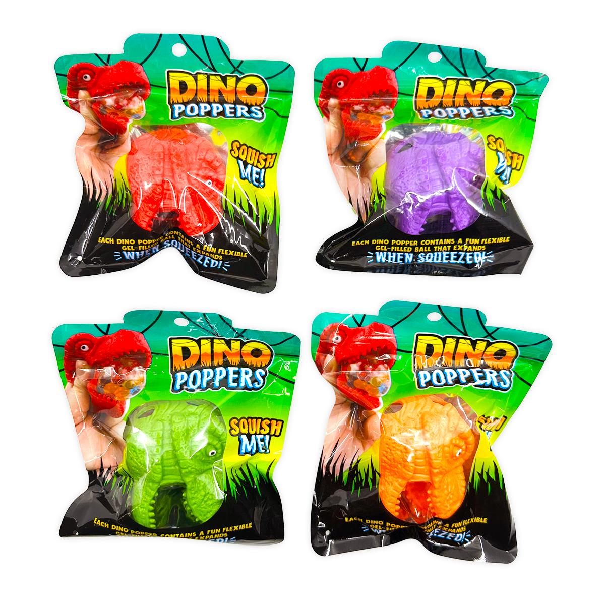 Dino Poppers Squishy Gel Fidget For Desk Stress That Roars With Laughs