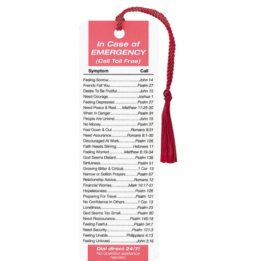 In Case Of Emergency- Tassel BookmarkFaith Based Gift For Her