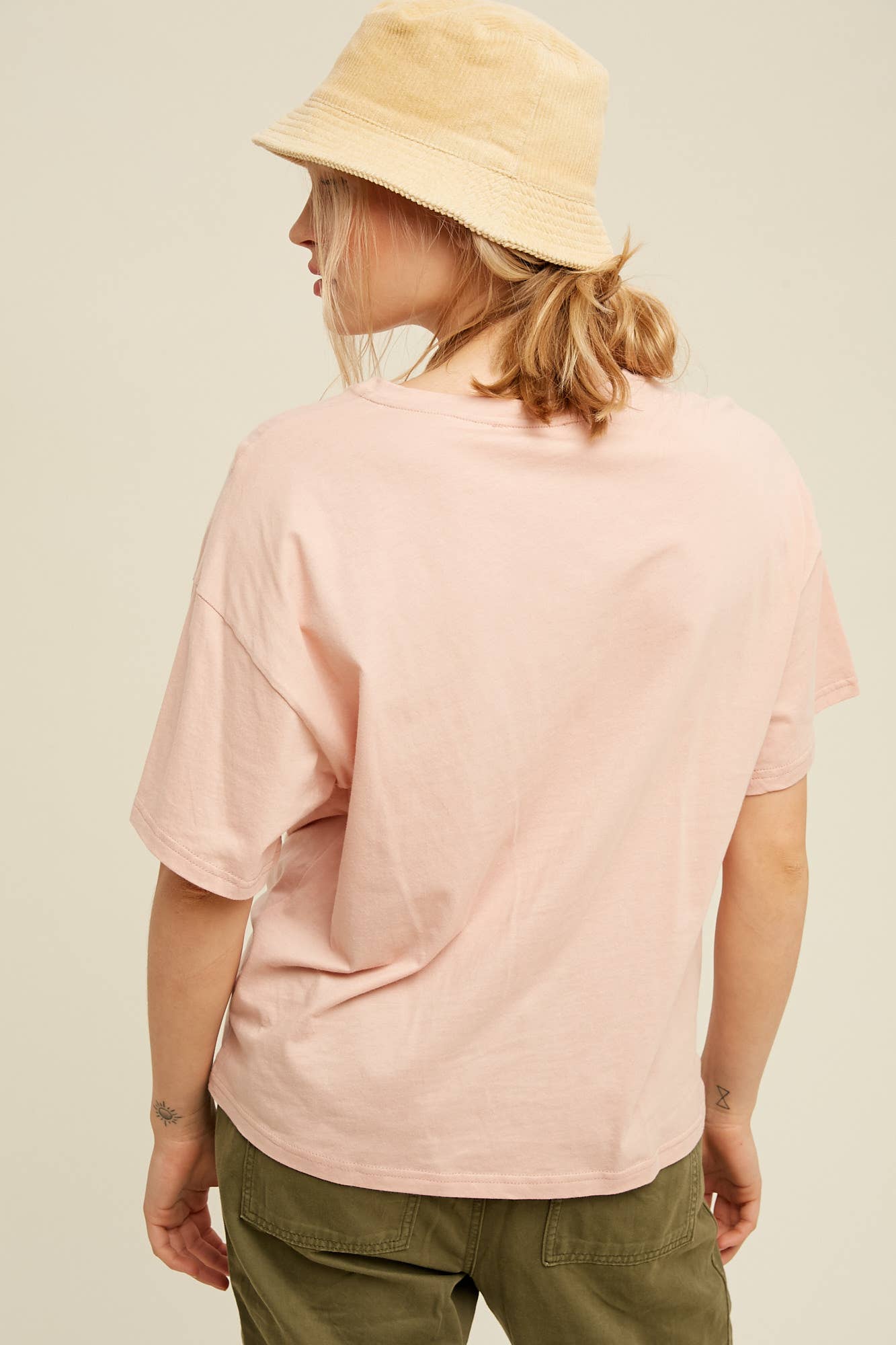 Dressy Twisted Tee Front Relaxed - Soft Cotton Jersey Modest Comfort
