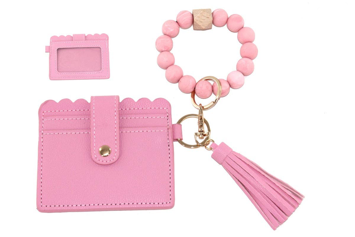 Wristlet ID Holder With Tassel | Beaded Wristlet
