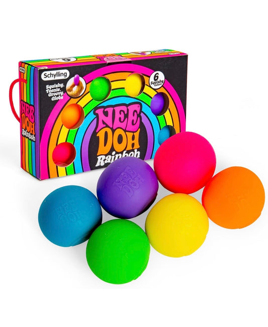 NeeDoh Rainboh Teenie | Contains 6 Mini Squish