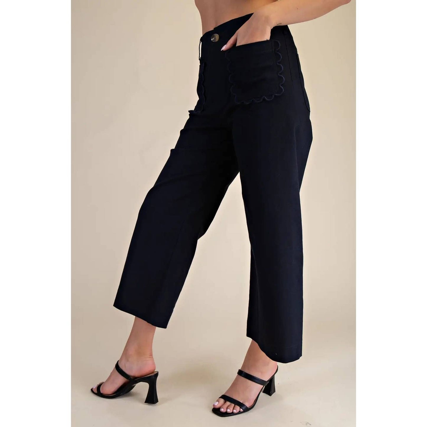 Pants Cropped Wide Leg Colette Style Cotton Blend Modest Fashion Faith Based