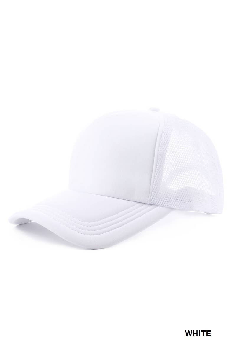 Trucker Cap With Mesh Back - Classic Design, Adjustable Snap, Breathable