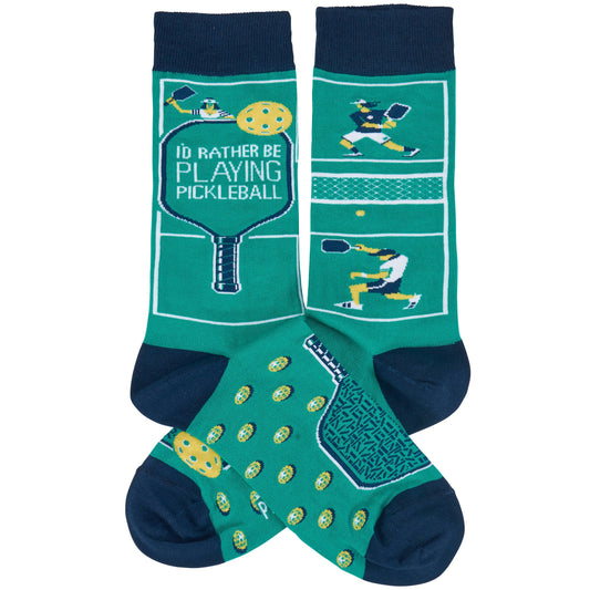 Socks Pickleball Court Design Colorful One Size Fits Most Gifts For Her