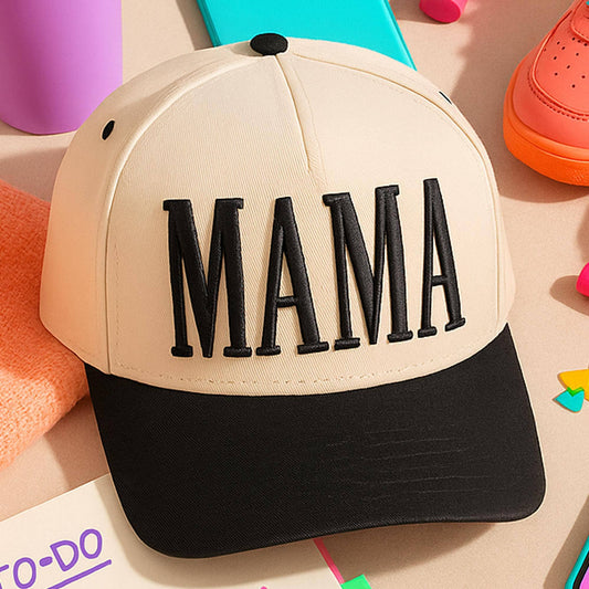 Trucker Hat With Puff Embroidery - Mama Style, Faith-Based Gift For Her