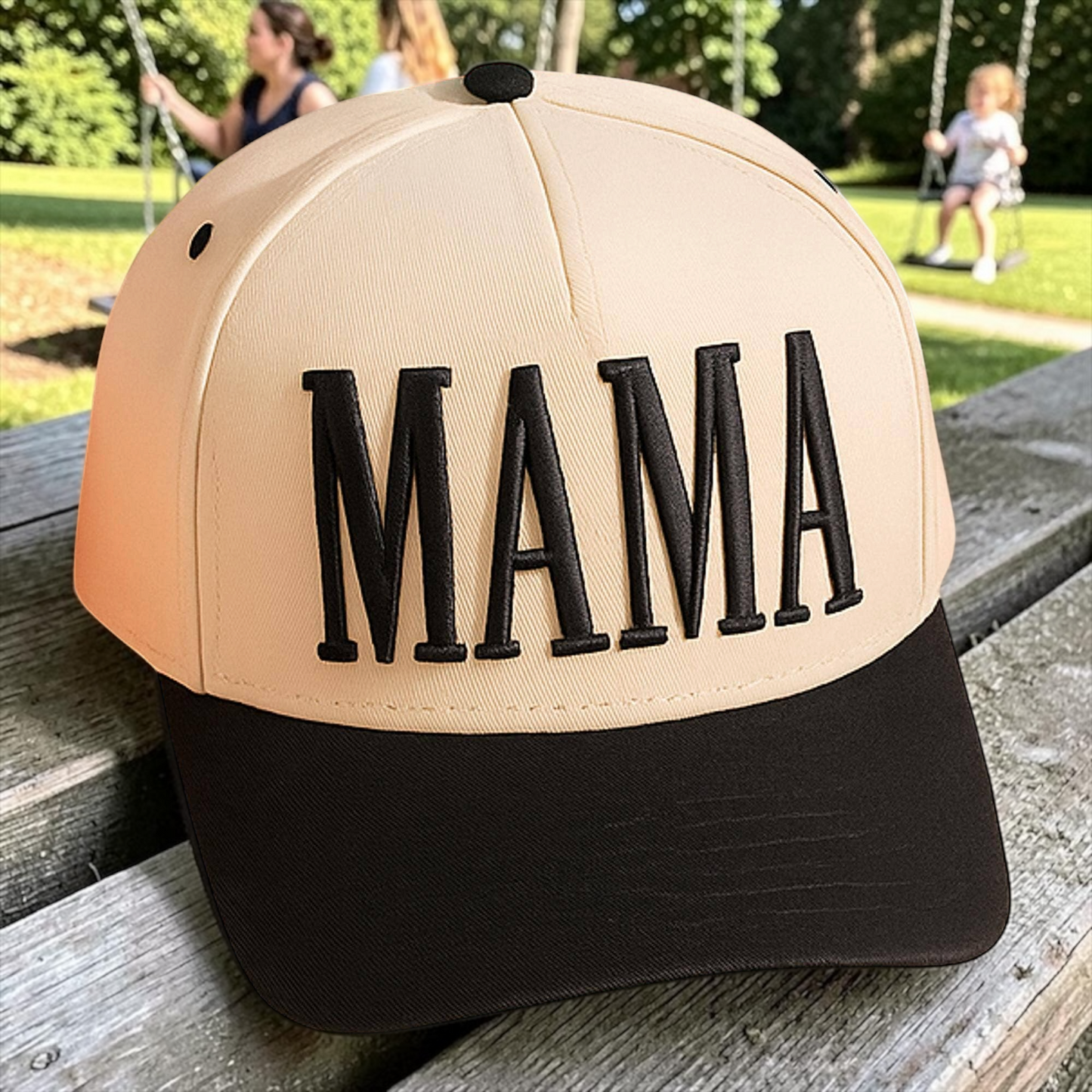MAMA Trucker Hat With Puff Embroidery
