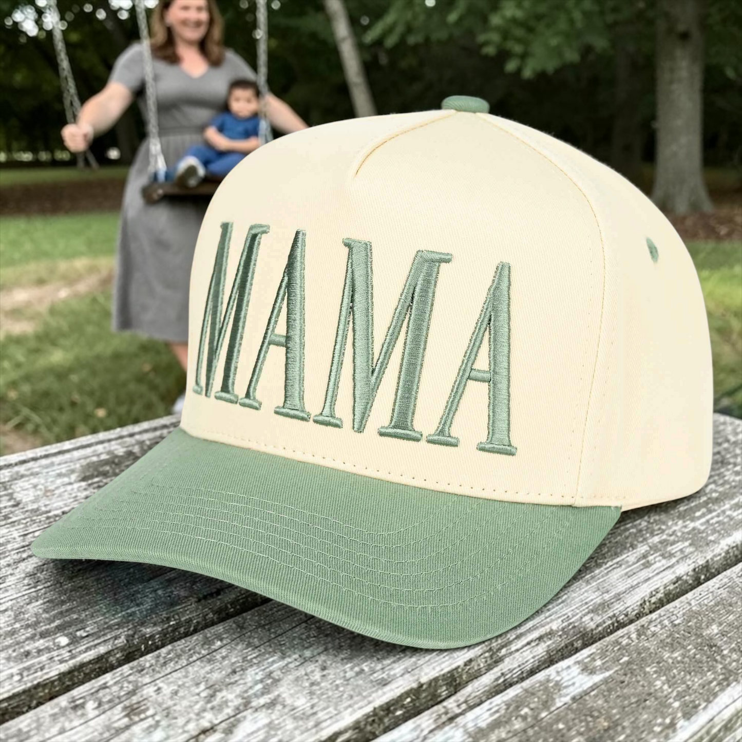MAMA Trucker Hat With Puff Embroidery