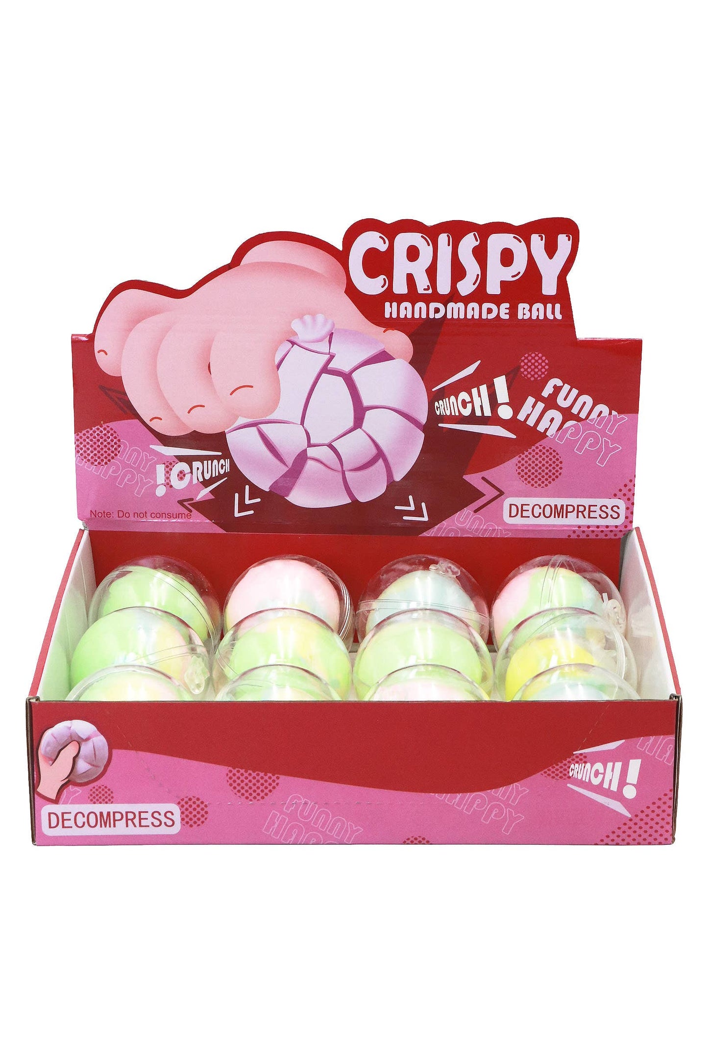 Tiny Stress Cracker Mini Pastel Multicolor Crispy Cracking Clay Squishy Ball
