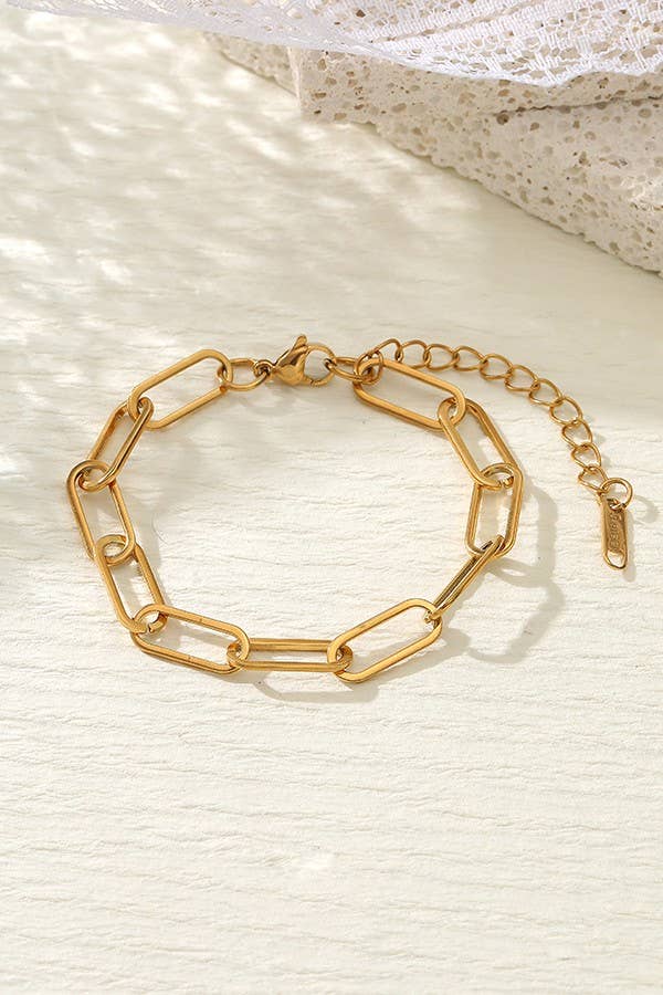Shine Keeper Bracelet Stainless Steel Tarnish Free Waterproof Mixed Chain Design