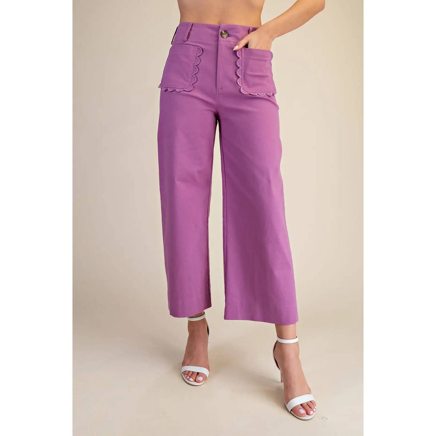 Pants Cropped Wide Leg Colette Style Cotton Blend Modest Fashion Faith Based