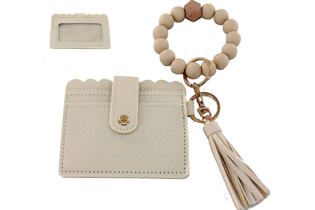 Wristlet ID Holder With Tassel | Beaded Wristlet