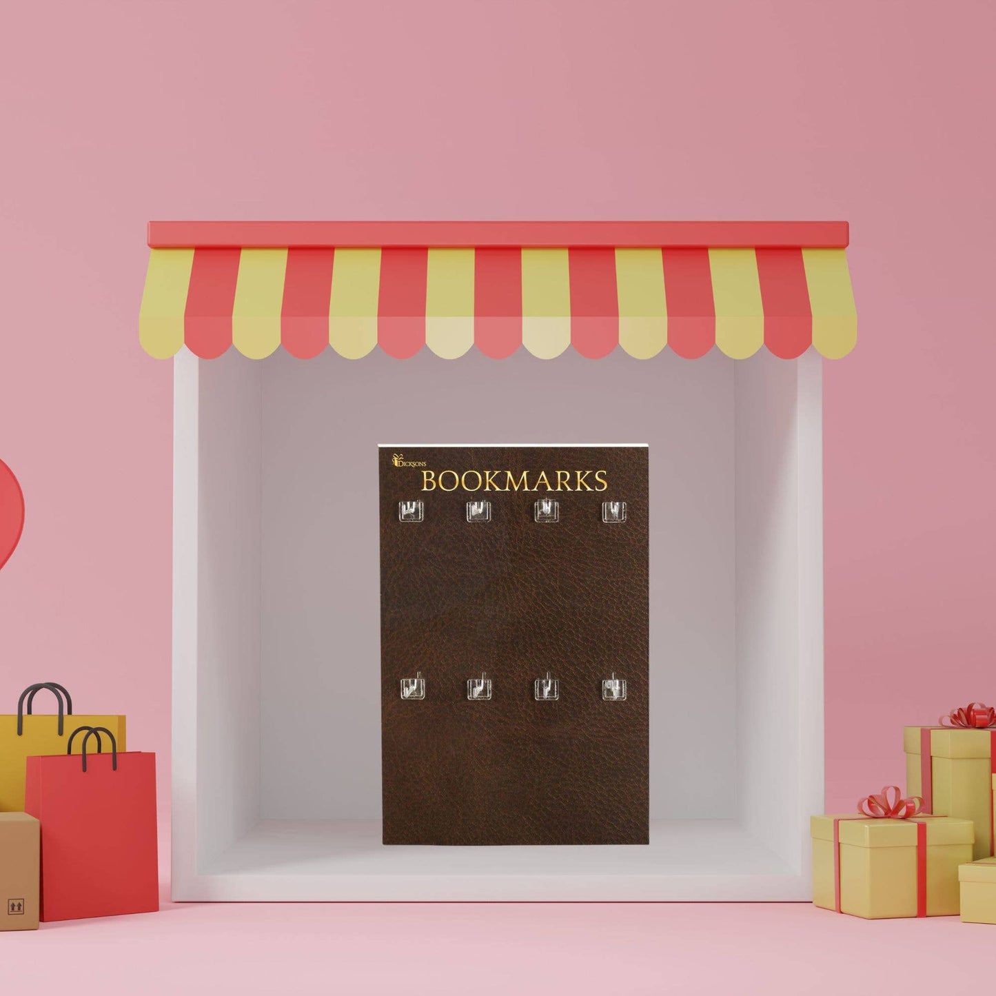 Bookmark Display Board Le Sage May Tassel Design Brown Backdrop Holds 96 Bookmarks