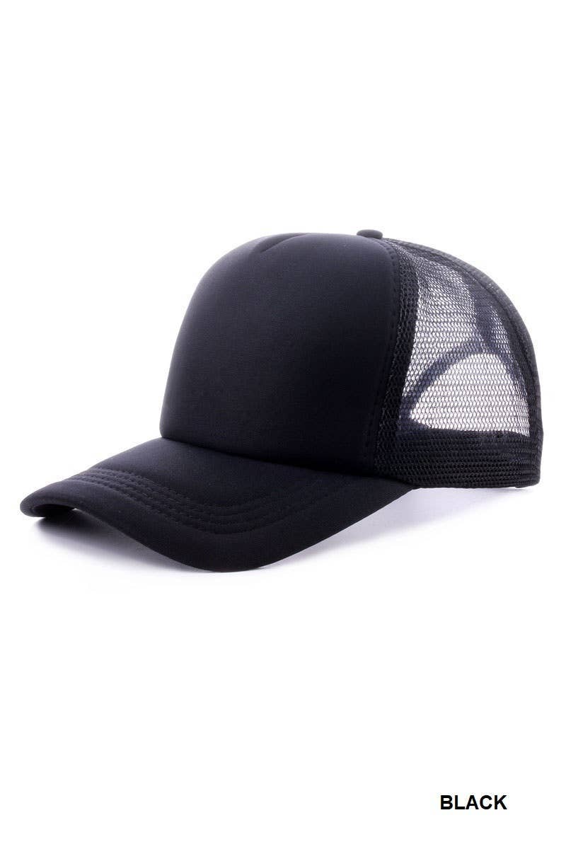 Trucker Cap With Mesh Back - Classic Design, Adjustable Snap, Breathable