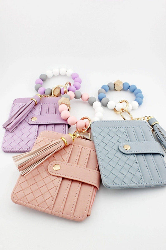 Keychain Wallet With Beaded Wrist