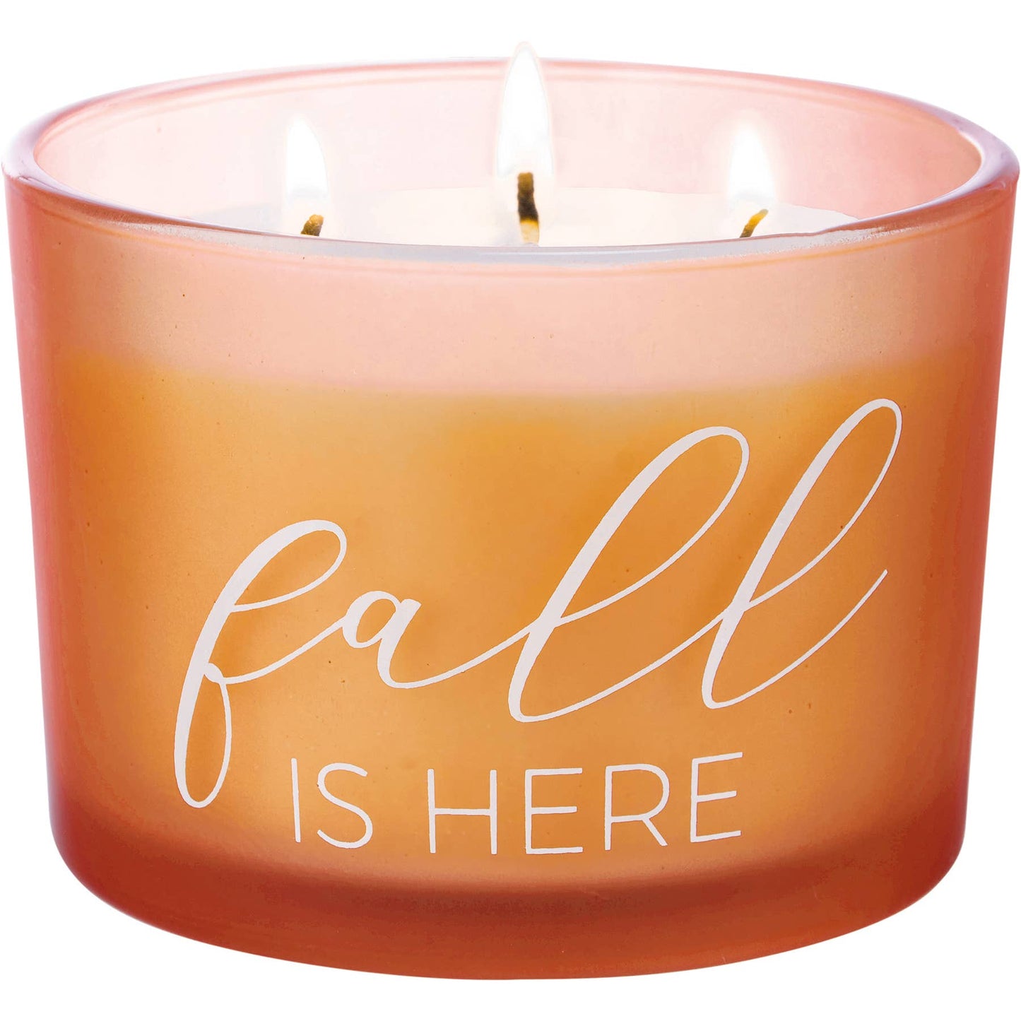 Candle Fall Is Here Three Wick Soy Wax Vetiver Scent Frosted Glass Gifts For Her