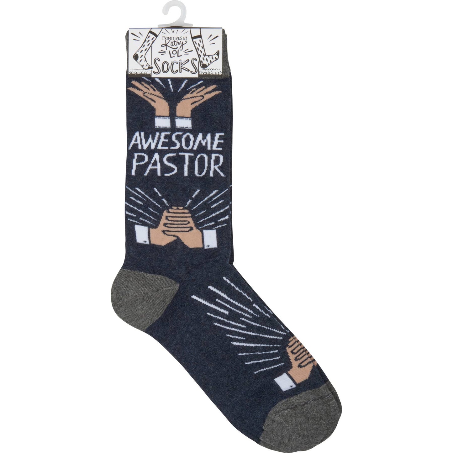 Pastor Socks Colorful Hand Illustrated Faith Based Gift For Her