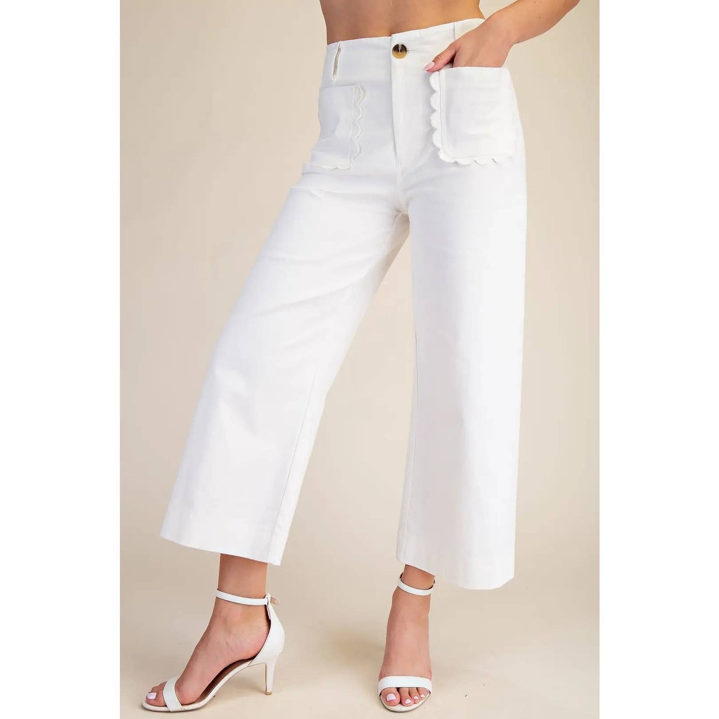 Pants Cropped Wide Leg Colette Style Cotton Blend Modest Fashion Faith Based
