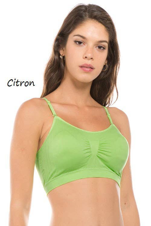 Faithful Fit Seamless Bralette With Removable Padding And Adjustable Straps