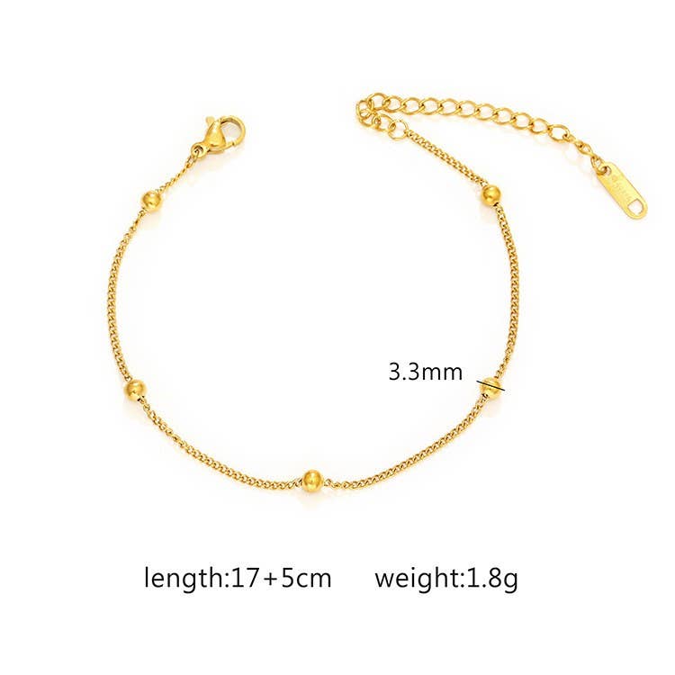 Shine Keeper Bracelet Stainless Steel Tarnish Free Waterproof Mixed Chain Design