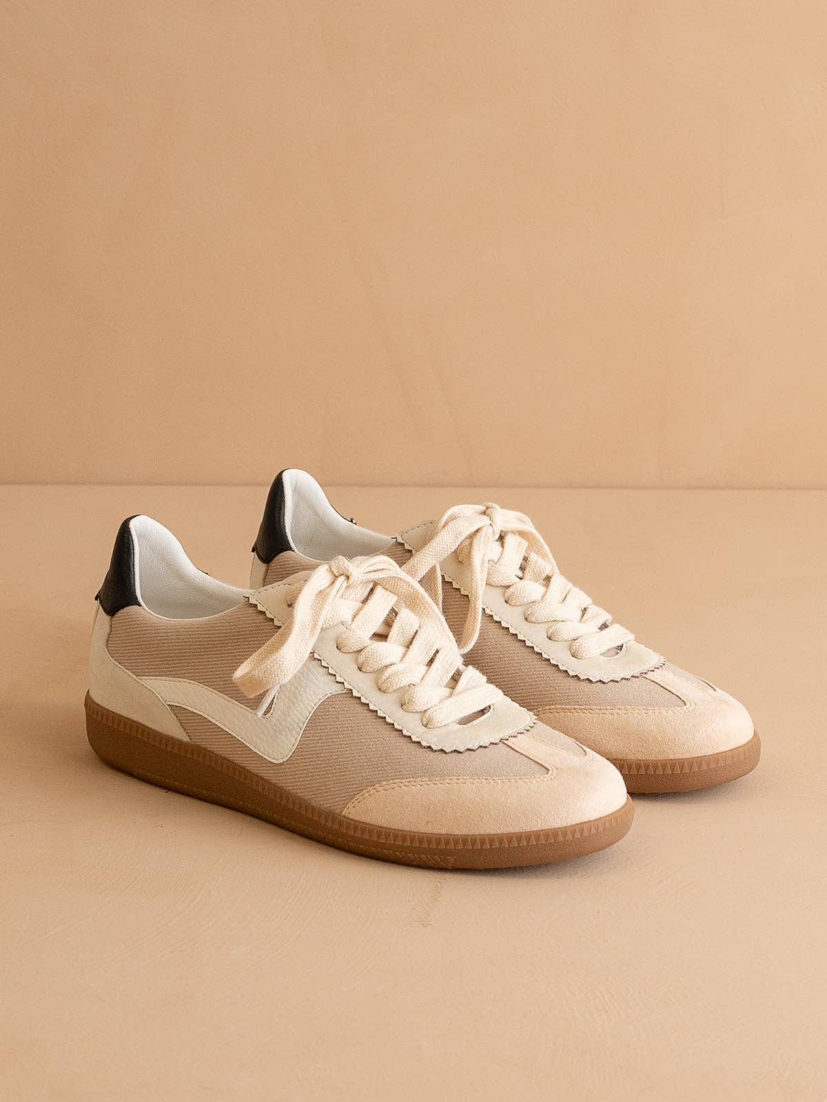 Classic Low Top Sneakers- With DreamCloud Cushion Insole- Almond