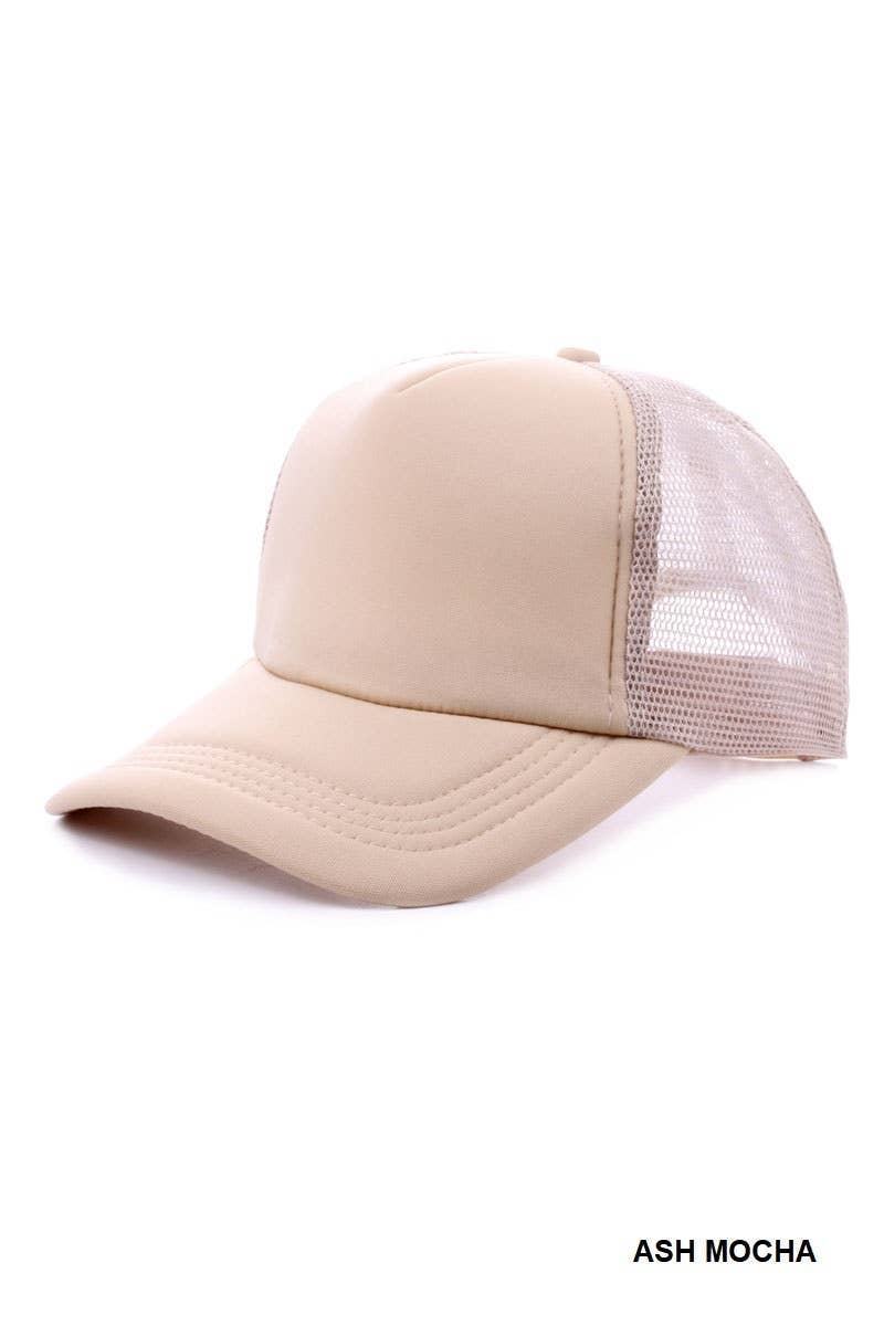 Trucker Cap With Mesh Back - Classic Design, Adjustable Snap, Breathable