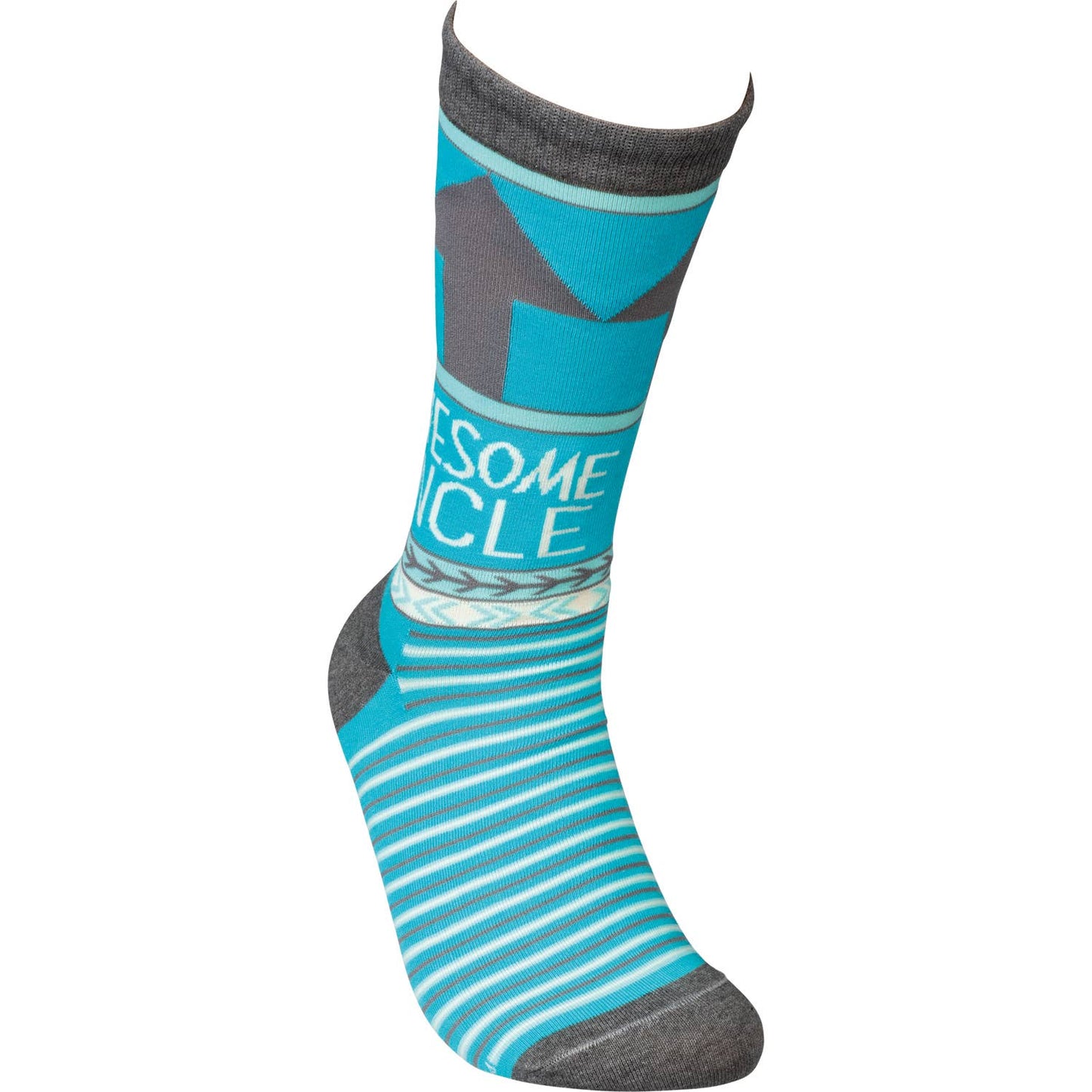 Socks With Colorful Woven Design And Awesome Uncle Sentiment