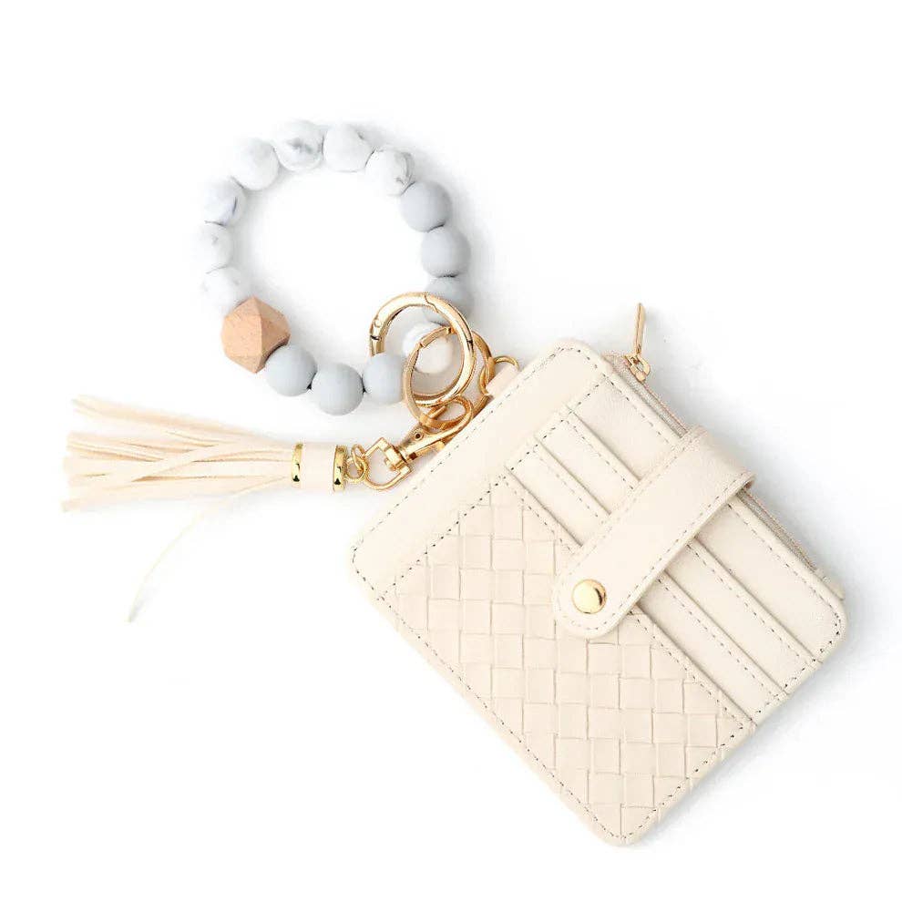 Keychain Wallet With Beaded Wrist