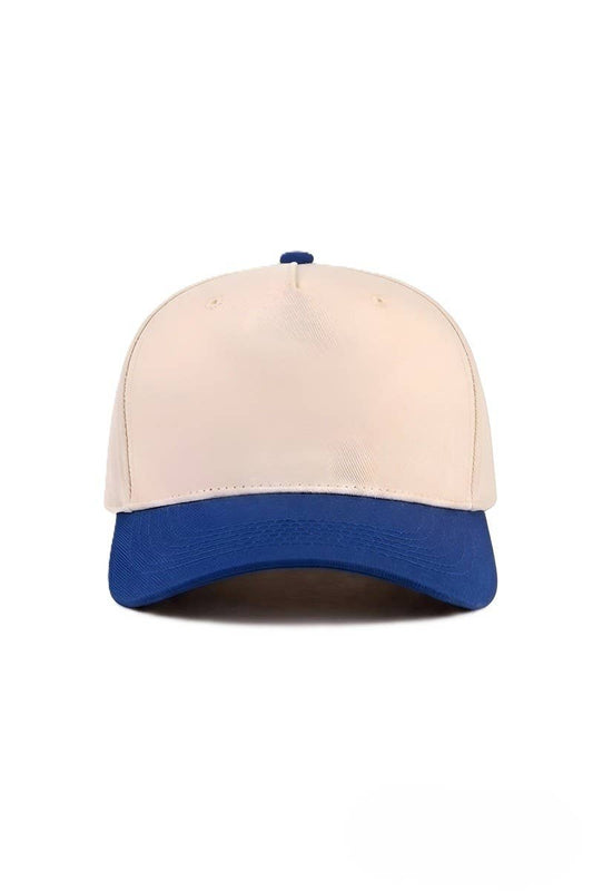 Canvas Cotton Cap Modest Fashion Two Tone Design Adjustable Strap