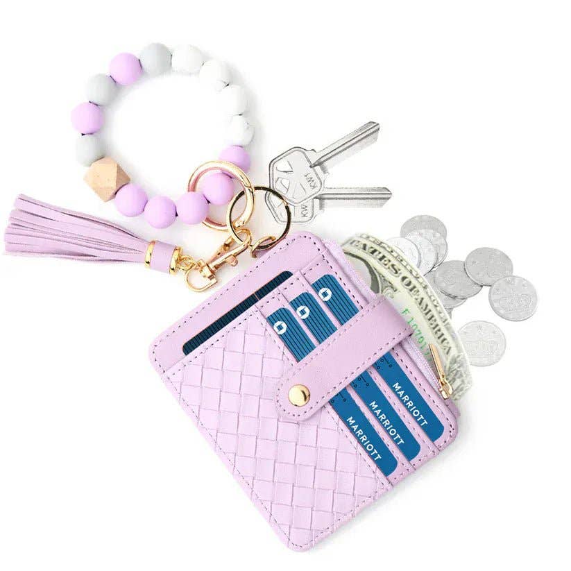 Keychain Wallet With Beaded Wrist
