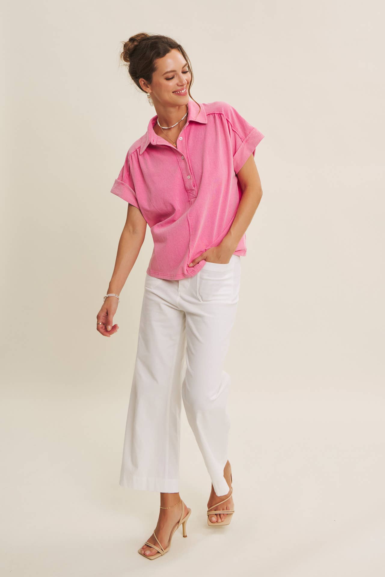 Ankle Pants Modest Seasonless Stretchy Cotton Linen With Pockets Women’s