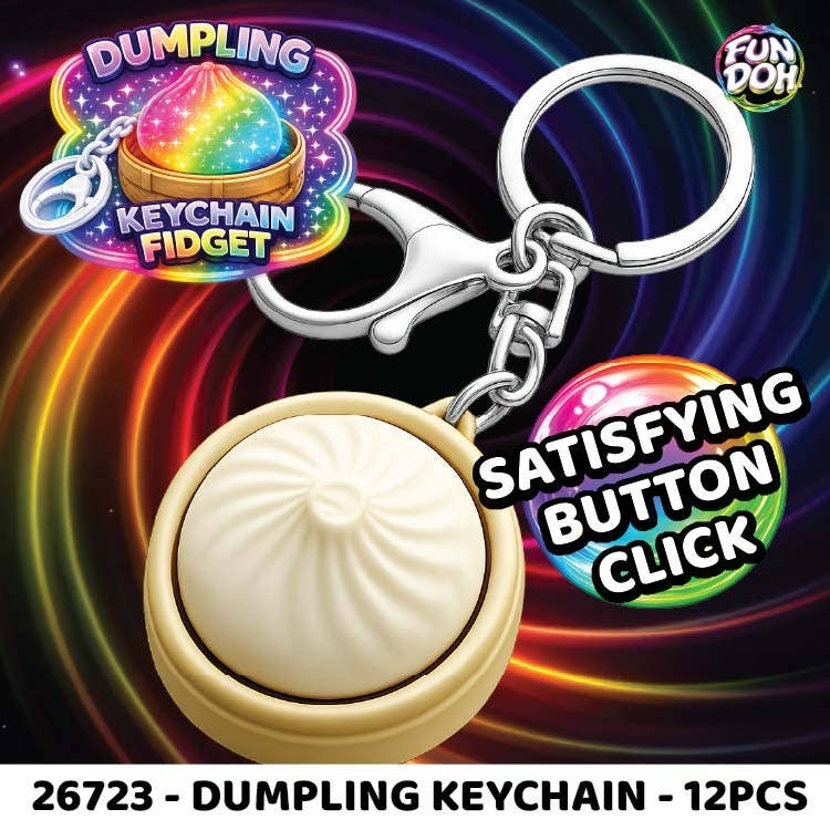 Dumpling Fidget Keychain Lights Up With Satisfying Clicks Daily
