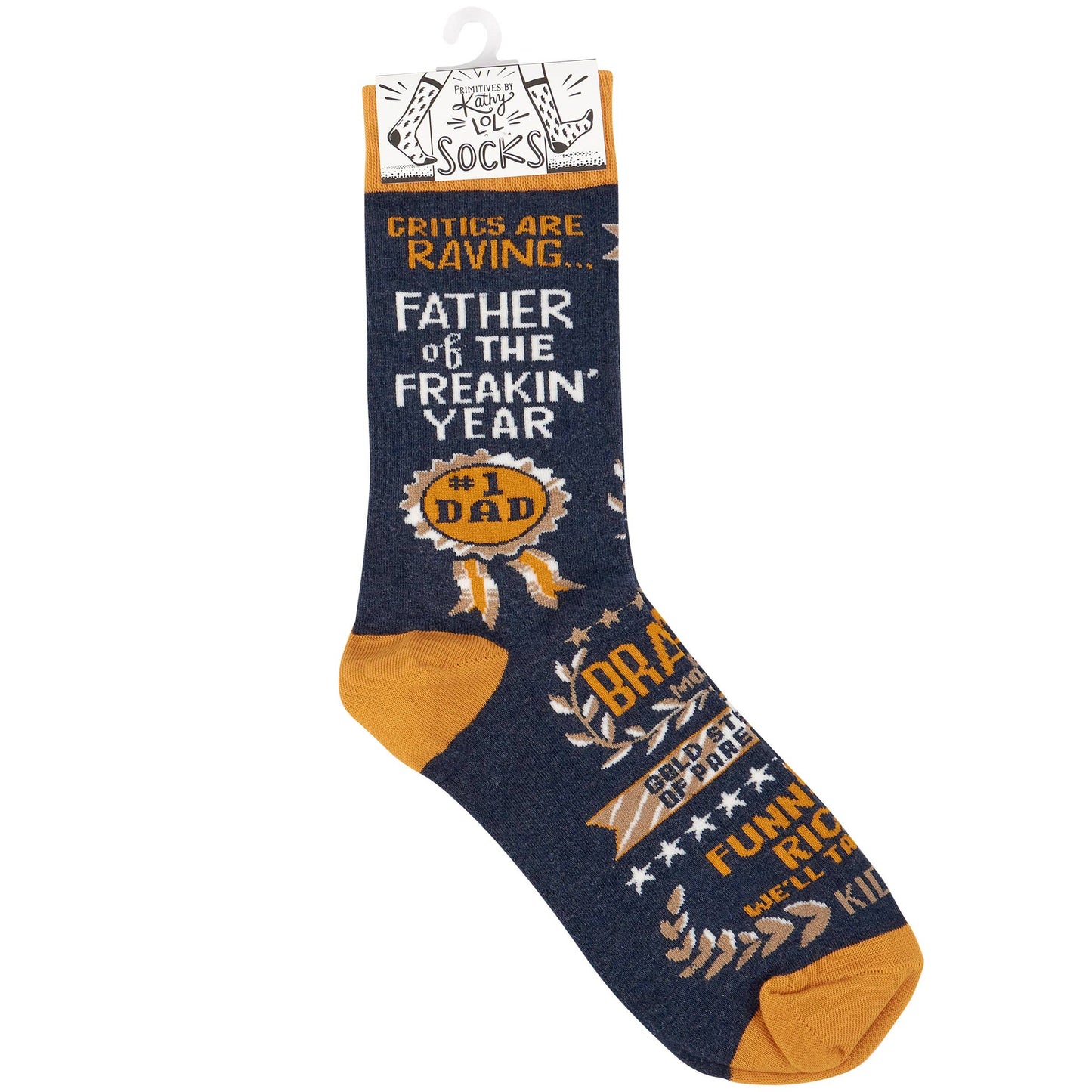 Socks Father Of The Year Hand Illustrated Gift For Him Colorful