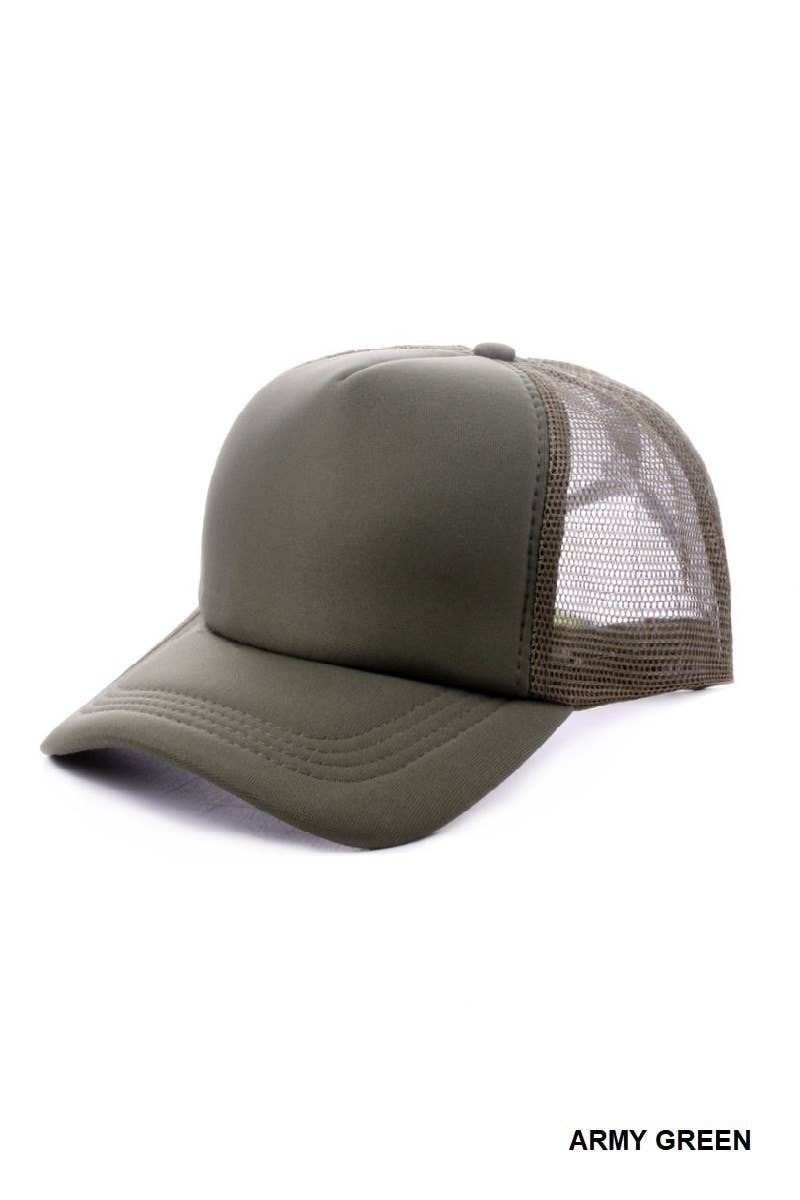 Trucker Cap With Mesh Back - Classic Design, Adjustable Snap, Breathable