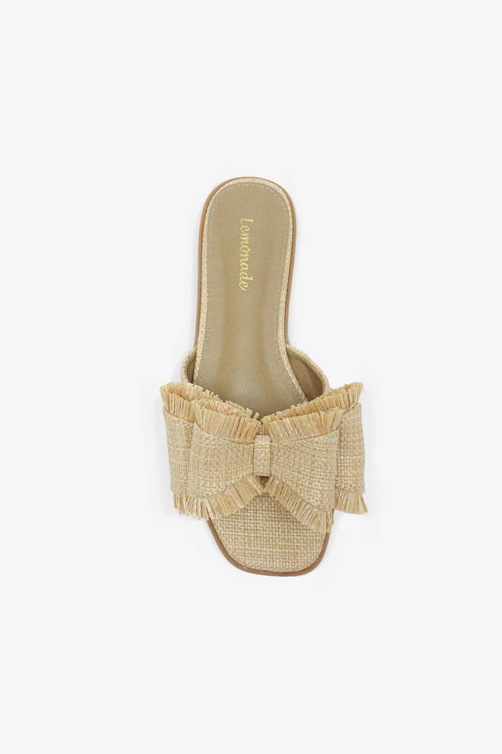 Sandals Raffia Bow Resort Stay Beachy Summer Flat Natural Tone