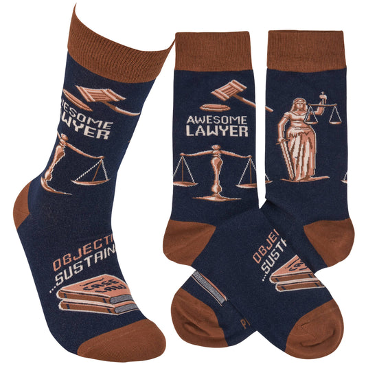 Socks With Colorful Courtroom Motifs For The Awesome Lawyer Gift For Her
