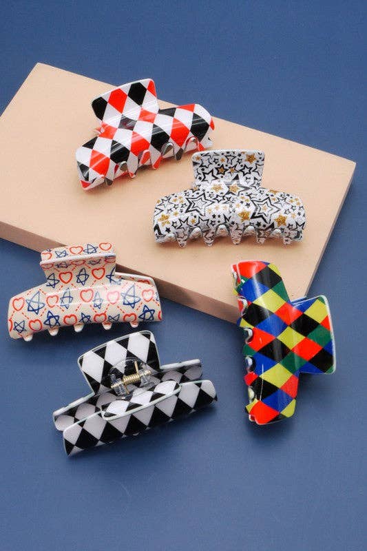 Hair Claw Clips French Retro Style Soft Grip Timeless Accessory