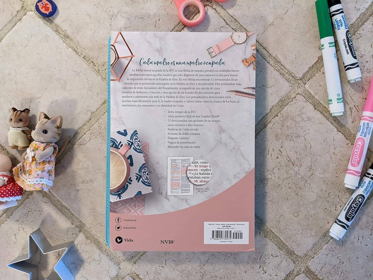 Busy Mom Devotional Bible NVI Turquoise