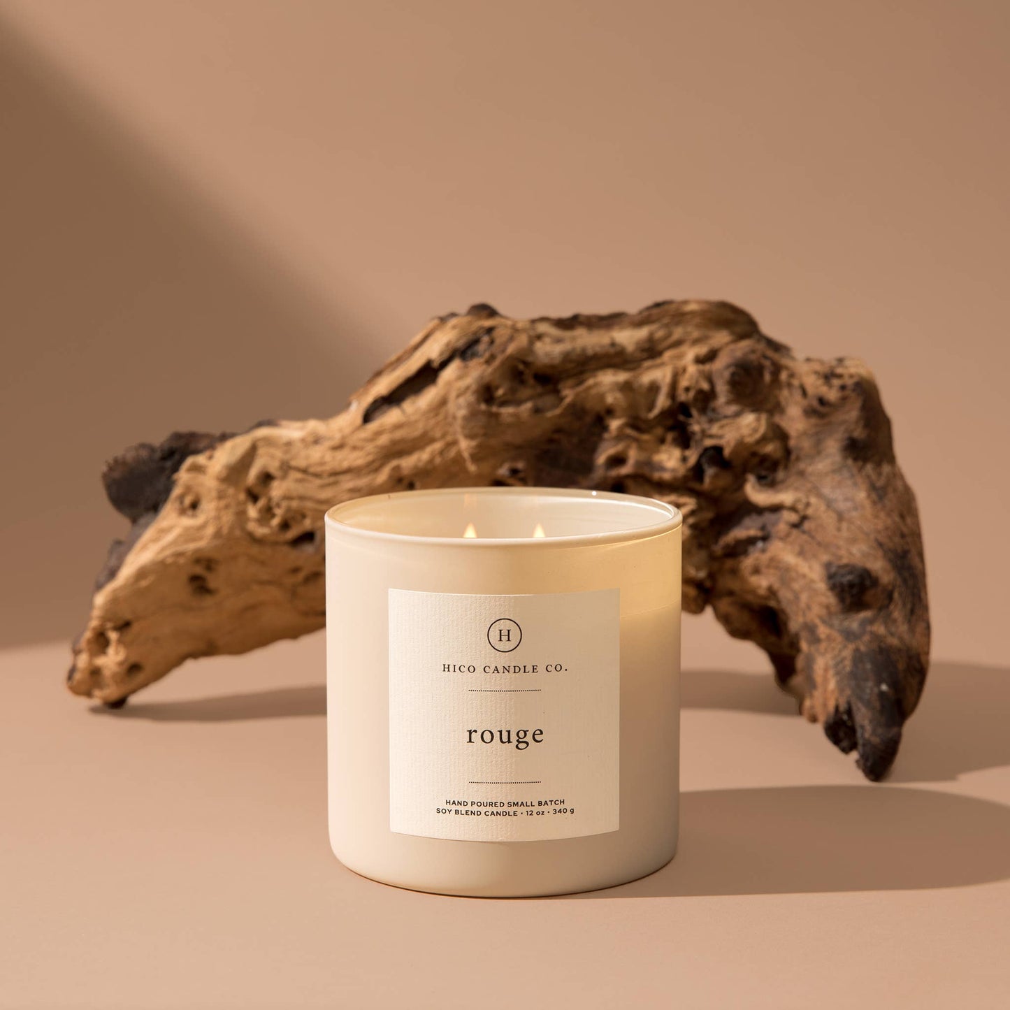 Scented Candle Rouge Fragrance With Bergamot Pomegranate Jasmine Oakmoss Amber