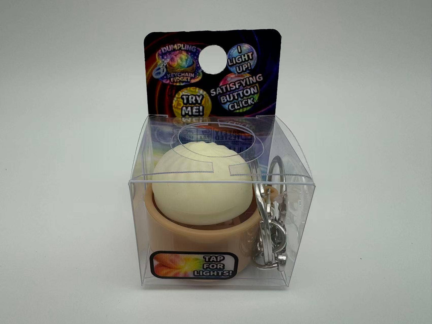 Dumpling Fidget Keychain Lights Up With Satisfying Clicks Daily
