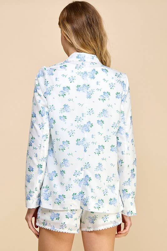 The Magnolia Blazer With Floral Print - Modest Style, Light Weight, Lined