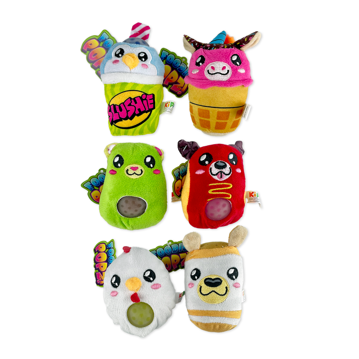 Foodie Squishy Plush Toys Snack Time Squeeze Assortment Stress Relief