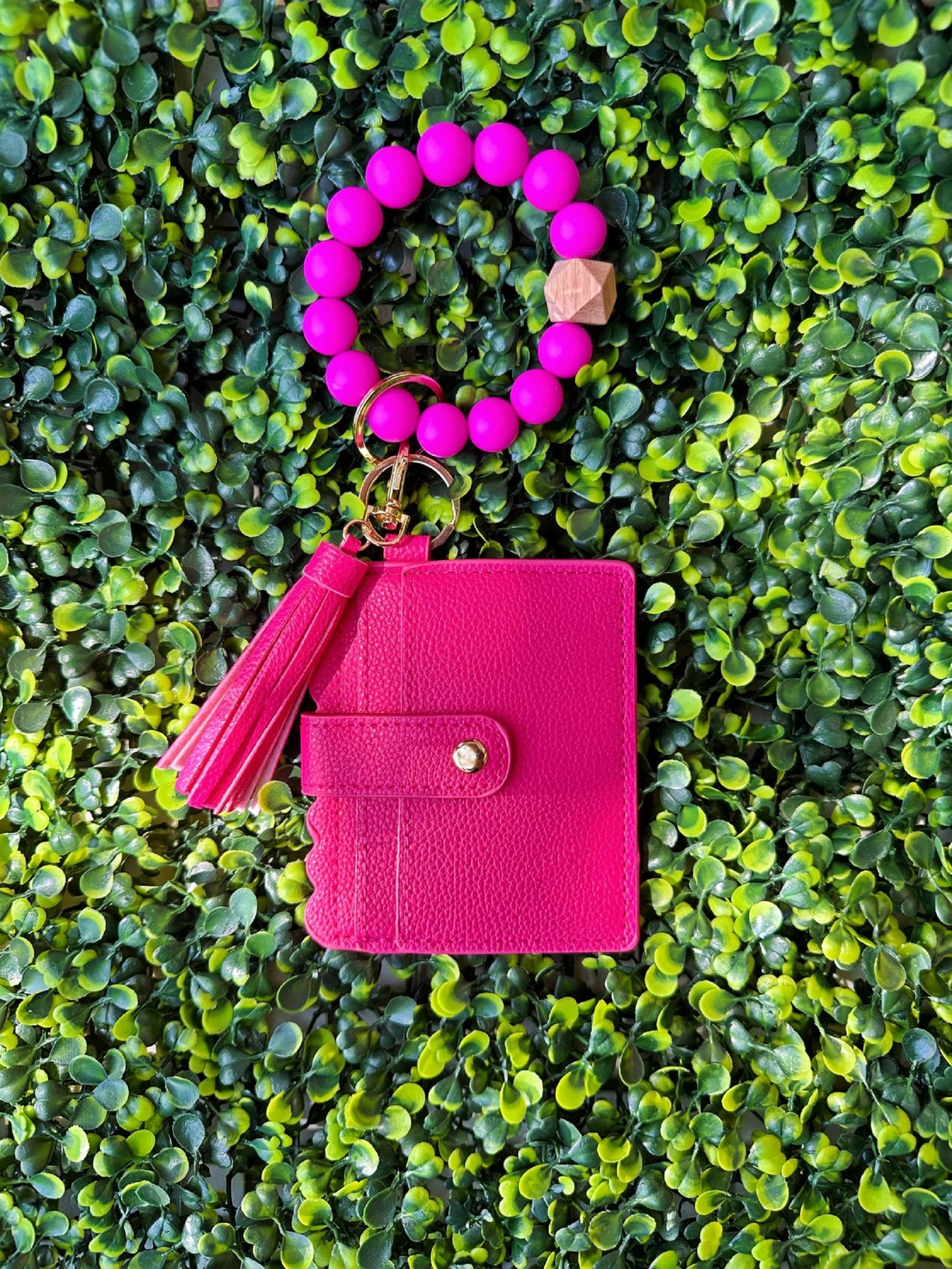Wristlet ID Holder With Tassel | Beaded Wristlet