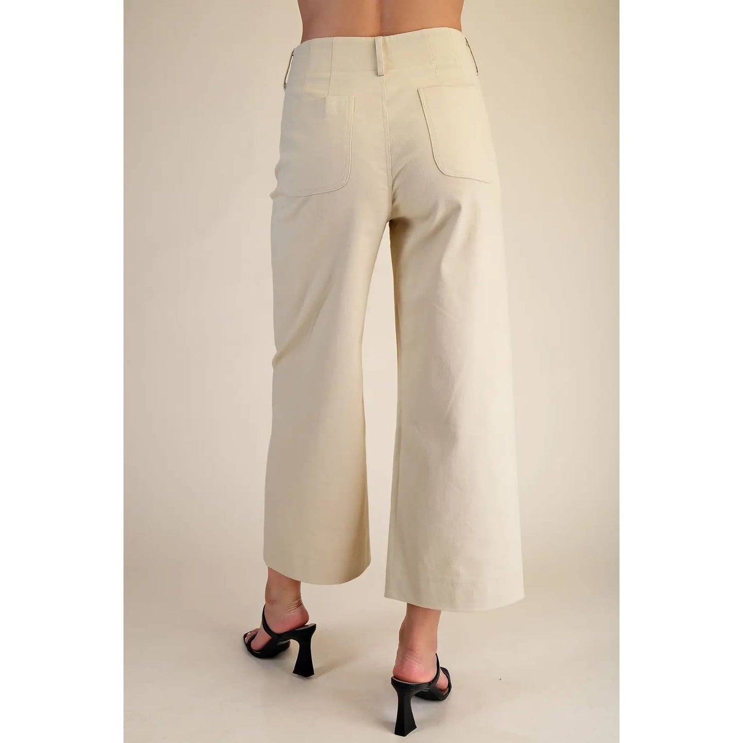 Pants Cropped Wide Leg Colette Style Cotton Blend Modest Fashion Faith Based