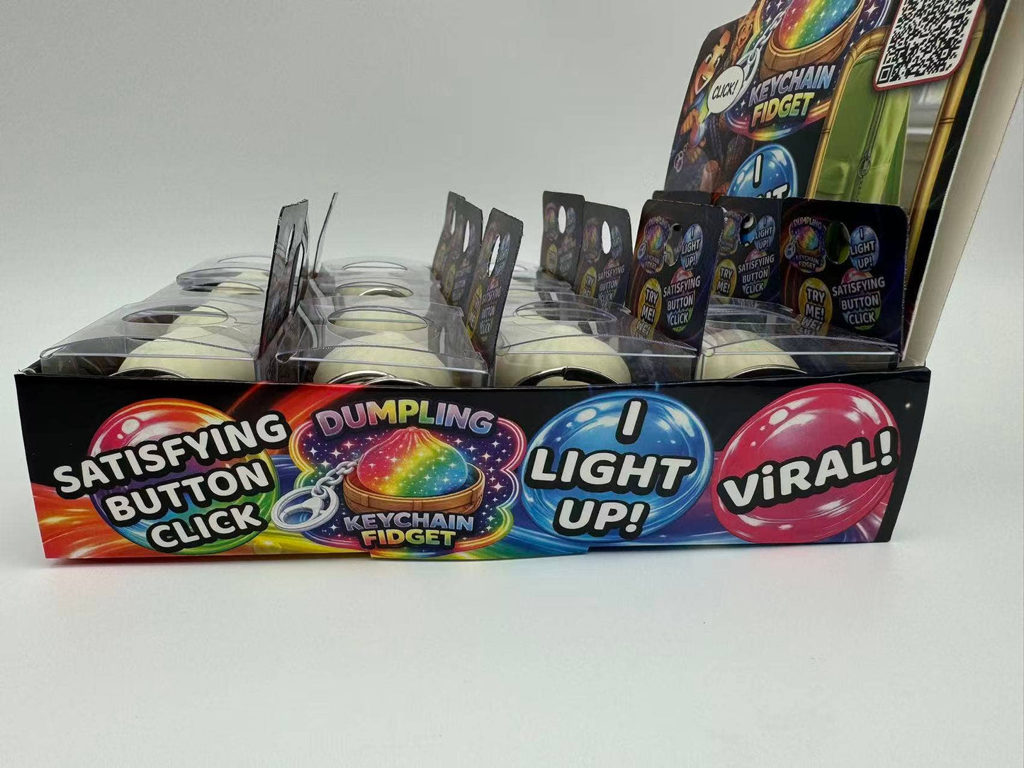 Dumpling Fidget Keychain Lights Up With Satisfying Clicks Daily